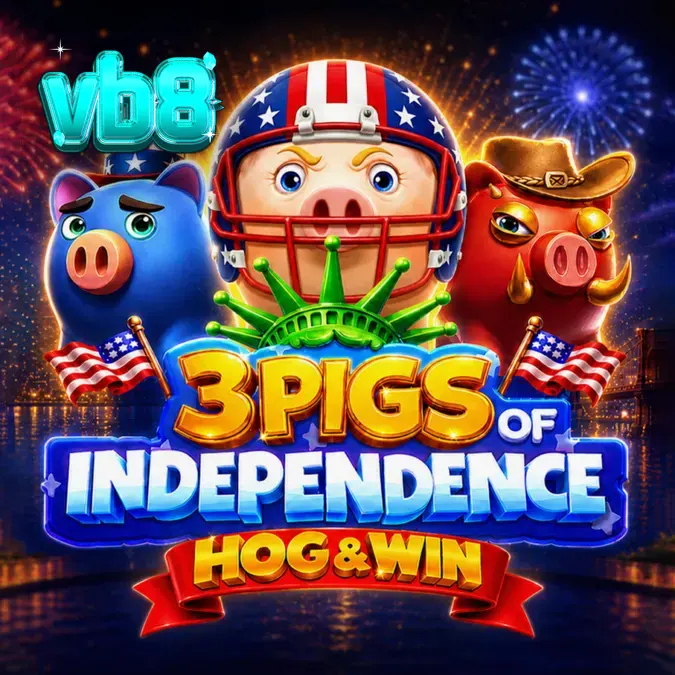 3 Pigs of Independence Hog & Win স্লট গেমের ইন্টারফেস